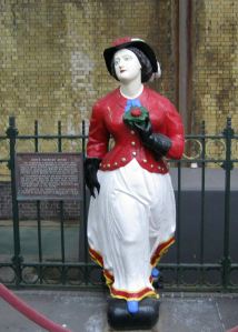 Roseau ship-figurehead, owned by Richard Mahony, that for many years welcomed passengers to Dover's cruise liner terminal and then shopper to De Bradelei Wharf. LS