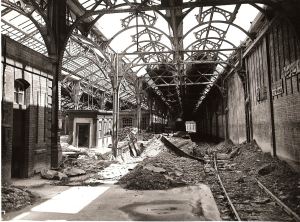 Marine Station following the attack of 25 September 1944 - Source: Dover Library 