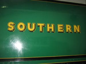 Southern's livery of Olive Green and Gold - Source: York Railway Museum 