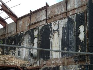 Demolition of Granada Cinema, Castle Street, August 2014. Part of the original decorations were still in evidence even though some local councillors stated otherwise. AS