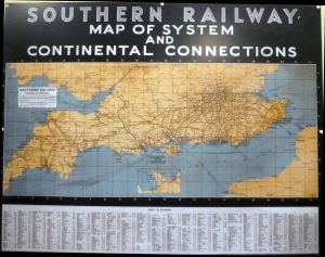 Southern Railway - Map of the System. Severn Valley Railway