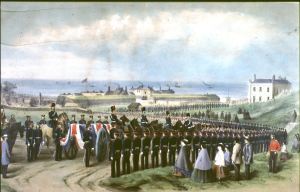 The funeral of Sergeant Monger by William Burgess. Dover Museum