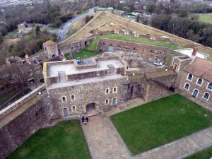  Kings Gate with the North Ramparts behind, from the Keep, Dover Castle