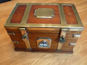 Vindictive Casket made from the ship's wood presented 192. Farley Family