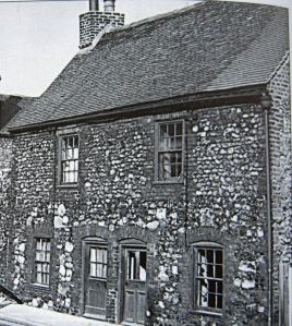 Pear Tree Cottages, London Road, Buckland demolished 1970s. Bob Hollingsbee