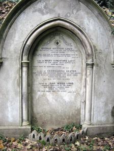  Jane Wood Loud died 24 March 1922 age 83. Family Vault St Andrew's Churchyard