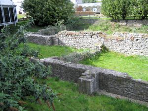 St Martin-le Grand ruins besides the Dover Discovery steps, Market Square. LS