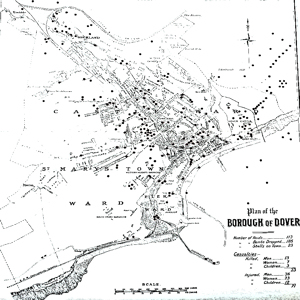 World War I Bombing of Dover. 113 raids,185 bombs dropped, 23 shells hit the town. 13 men, 7 women and 3 children killed 36 men, 23 women and 12 children injured. Dover Library