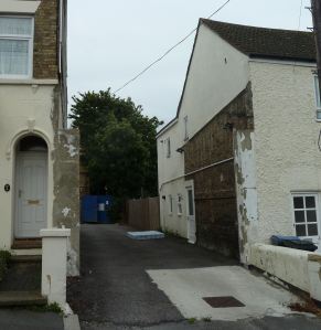 The former George Lewis's builders yard entrance, Wildred Road 2013