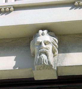 New Bridge House - detail showing one of the decorative heads