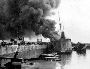 Sandhurst during the attack on Dover's Harbour 29 July 1940. Michael Harmer
