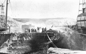 Sandhurst - fire officers fighting the fire. Michael Harmer