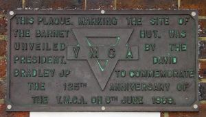 125th anniversary plaque - Gateway garages, Townwall Street. Erected 6 June 1969 YMCA 125th anniversray plaque - Gateway garages, Townwall Street. Erected 6 June 1969