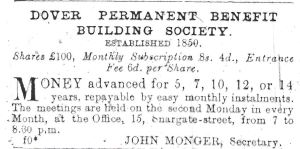 Dover Permanent Benefit Building Society 1891