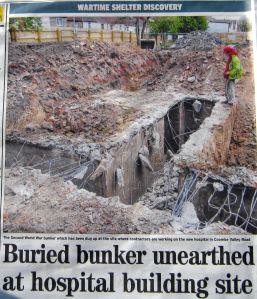 Buckland Hospital Wartime Bunker exposed - Dover Mercury 22.08.2013