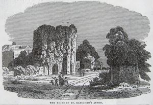 St Radegund's Abbey ruins - The Saturday Magazine 25.03.1837 see photo below left St Radegund's Abbey ruins - The Saturday Magazine 25.03.1837 see photo below left