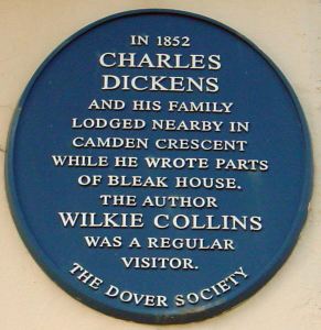 Dover Society Plaque to Charles Dickens in Camden Crescent. Alan Sencicle