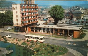 Dover Stage and Granville Gardens with lake c 1970