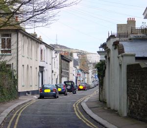 East Cliff back road looking east. 