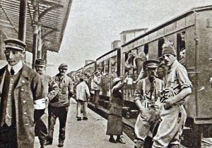 First Expeditionary Force on the way to the Front. Doyle Collection