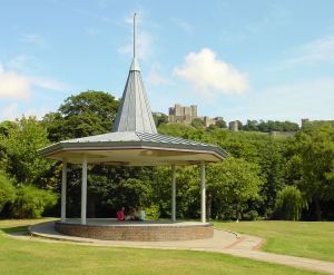 Pencester Gardens Millenium Bandstand against the backdrop of Dover Castle where successful productions and concerts were produced but local hooligans did their best to ruin. Alan Sencicle
