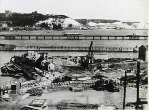 Building the Train Ferry Dock. Dover Library Building the Train Ferry Dock. Dover Library