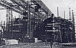 Train Ferry under construction c1933. Dover Library
