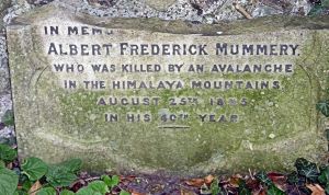 Albert Mummery's gravestone - SS Peter & Paul Churchyard, Charlton. Alan Sencicle