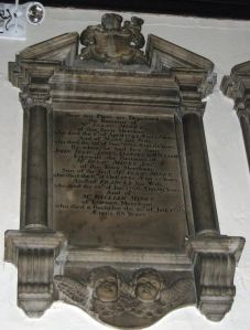 Memorial in St Mary's Church to Isaac Minet (died 08.04.1745) and William Minet (died 18.01.1767). Memorial in St Mary's Church to Isaac Minet (died 08.04.1745) and William Minet (died 18.01.1767).