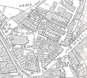 Caroline Place, named after Dover's 'Queen' - Map 1907