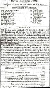 Dover Landing Jetty prospectus 02.03.1844
