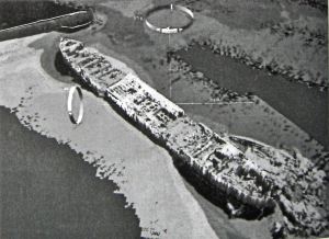 Spanish Prince - Sonar scan, prior to clearing to a depth of 8.5 metres during 2010. Thanks to Dover Harbour Board