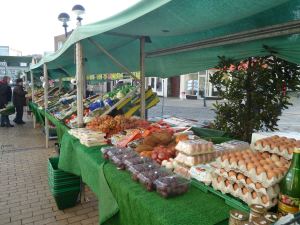 Dunfords Fruit & Vegatable stall Market Square 2014 Dunfords Fruit & Vegatable stall Market Square 2014