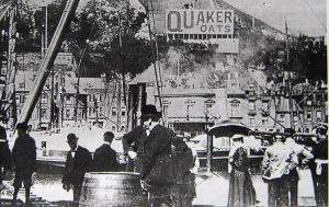 Crosswall Fishmarket - note advertisement on Western Heights behind.