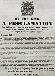 3 August 1914 Naval Reserves called up courtesy of the Doyle collection