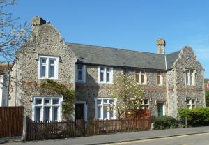 Cottages built by Major Robert Lawes to replace the toll house on Folkestone Road