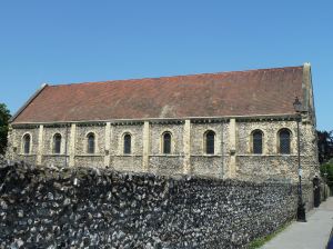 Dover Priory Refectory now Dover College from Effingham Road. Alan Sencicle