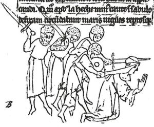 Thomas Hale Murder at the Priory 1295 from the Life and Passion of Thomas de la Hale by John of Tynemouth 1377