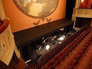 Orchestra Pit of Theatre Royal Bath designed by C J Phipps (1835–1897) who designed the interior of Dover's Royal Hippodrome - Thanks to Theatre Royal Bath