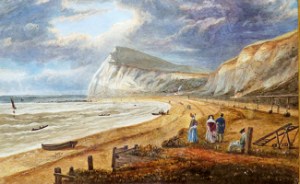 Shakespeare Beach, Dover c1840 by James Patterson Cockburn. Note the lay out of the SER railway track on right. Tom Hutton