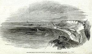 South Eastern Railway line looking towards Folkestone 1846. Dover Museum