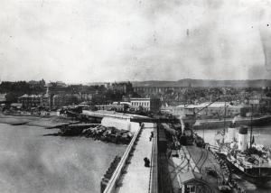 Folkestone Harbour in the 19th century. Folkestone Library