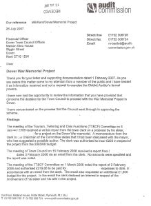 Audit Commission's Report on Dover Town Council 26 July 2007 page 1