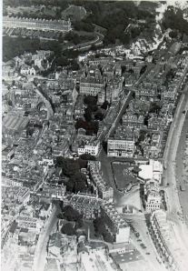 Townwall Street circa 1930s, the narrow road left of the broad Liverpool Street running parallel to the seafront. Courtesy of David G Atwood.