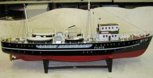 Pilot Cutter model made by Paul Wissenden 4-foot long working model. Dover Transport Museum