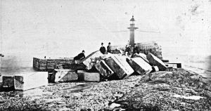 Admiralty Pier construction. Dover Museum