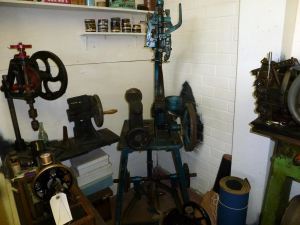 Greenstreet bootmakers shop, Bench Street, mock-up at Dover Transport Museum with authentic bootmaking machines. AS 2014
