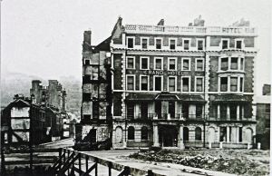 The war battered Grand Hotel before demolition. Courtesy of David G Atwood