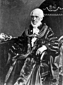 Edward Knocker, Mayor 1870 in the new robe. Dover Museum