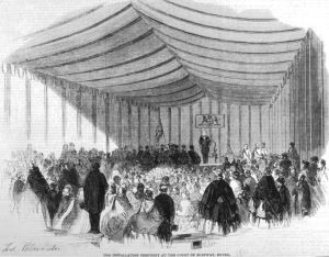 The installation of the Lord Palmerston as Lord Warden in1861. Dover Museum